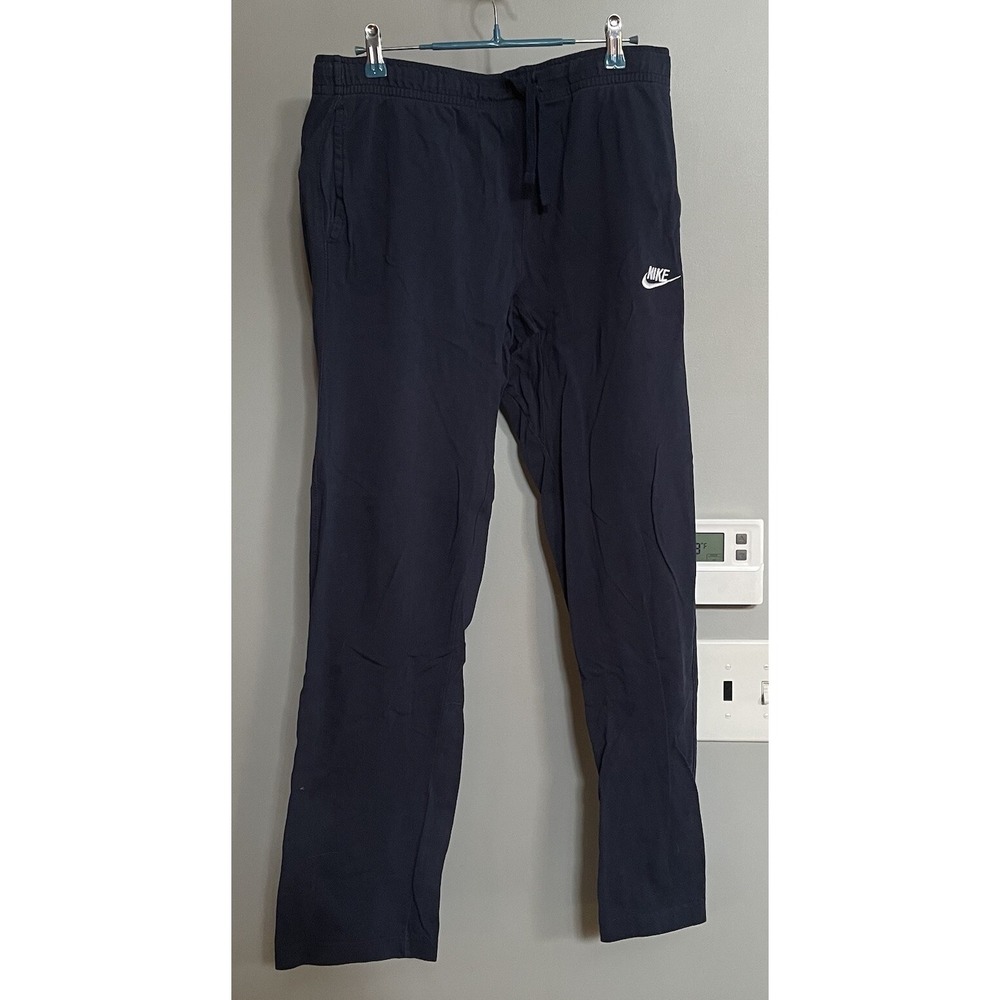 Nike Club Woven Pants Cotton Straight Leg Trouser Sportswear Logo‎ Medium